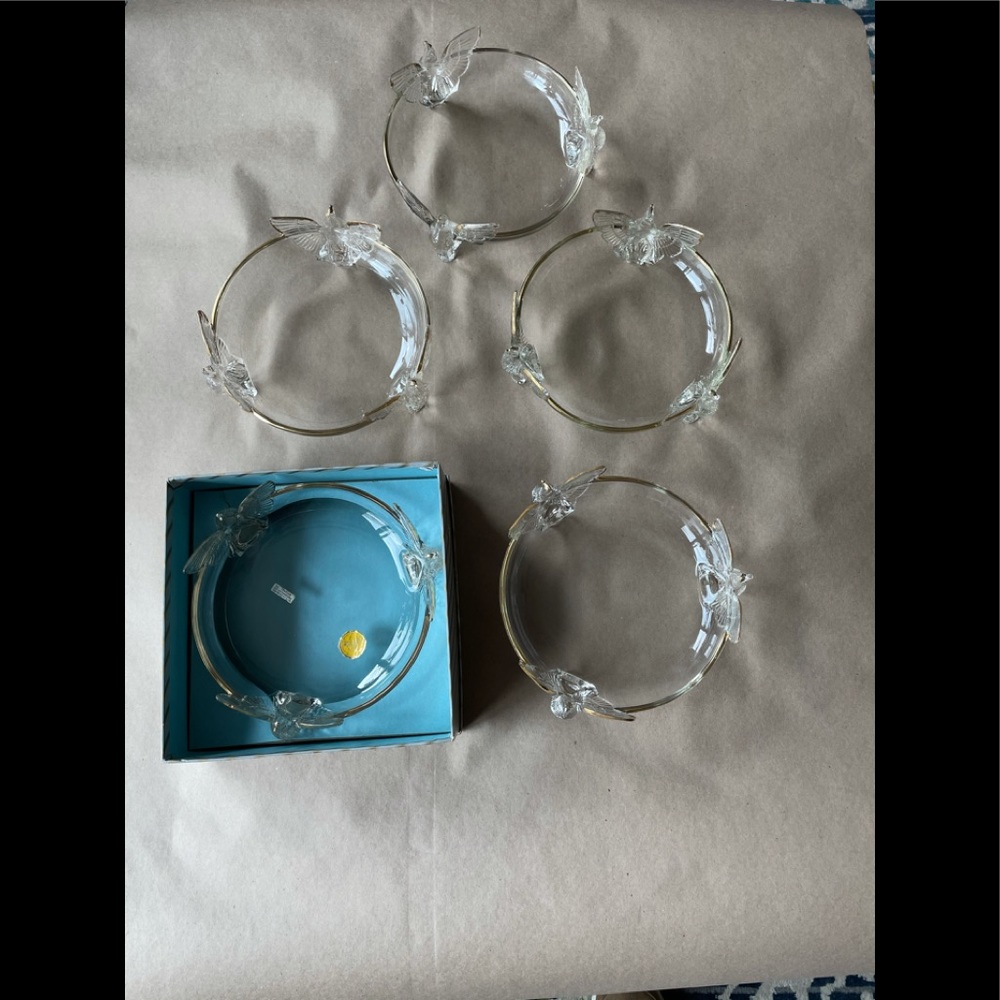 JEANETTE Eagle Footed Bowl Clear Depression Glass